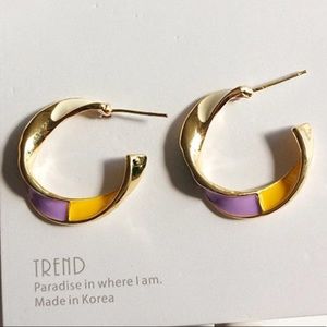 5 for 25$ Super Cute Four Colors Trendy Hoops